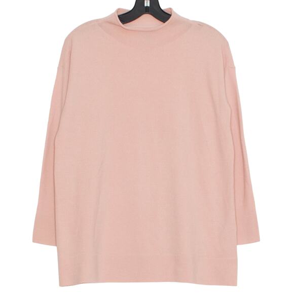 Eileen Fisher Sweater Wool 3/4 Sleeve Minimalist Cozy Cottage Preppy Pink XXS - Picture 1 of 7